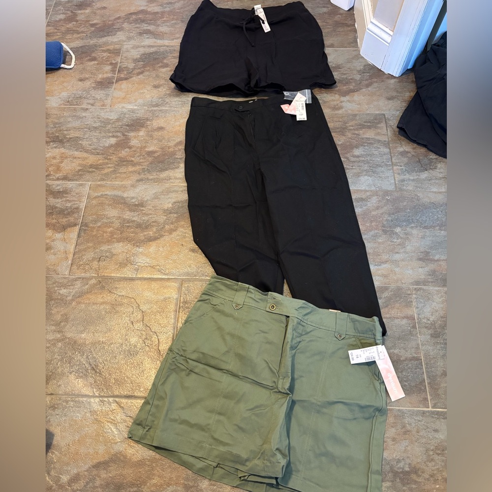 Size 14P skort, pants and shorts bundle nwt